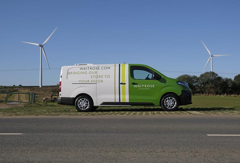 Waitrose trial - Flexible Power Systems electric vans are charged wirelessly by parking over a recharge plate.